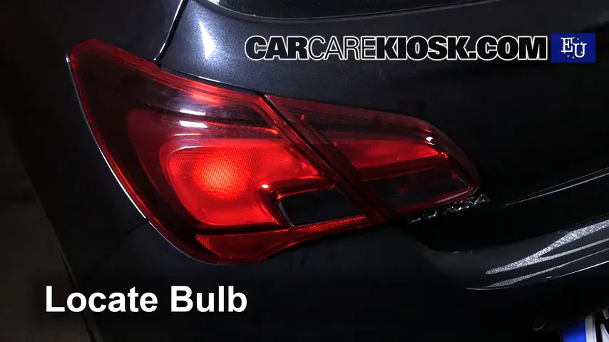 2015 Opel Corsa Enjoy 1.4L 4 Cyl. Turbo Lights Tail Light (replace bulb)